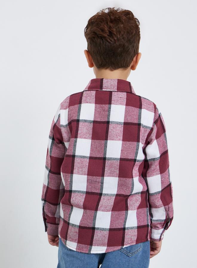 ستايلي قميص فلانيل بنقشة مربعات وأكمام طويلة - Image 5