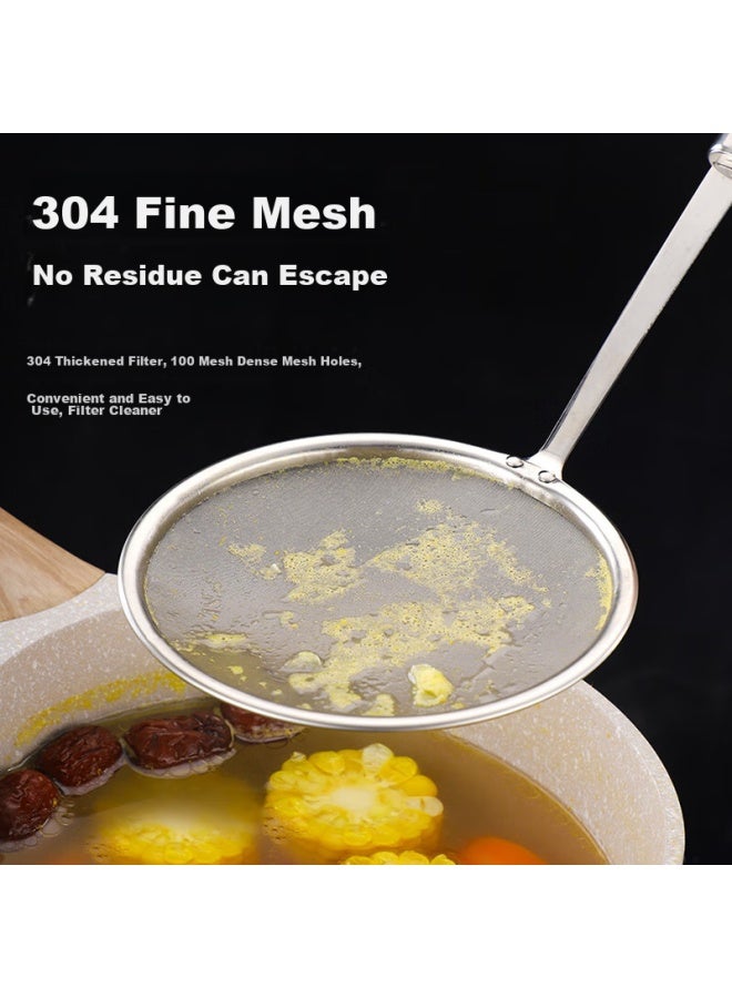 GRASEY Guangyi Stainless Steel Strainer, Fine Mesh For Soy Milk, Chinese Herbal Medicine, Juice, Flour Sieve, Two Pieces Gy7832  - Image 3