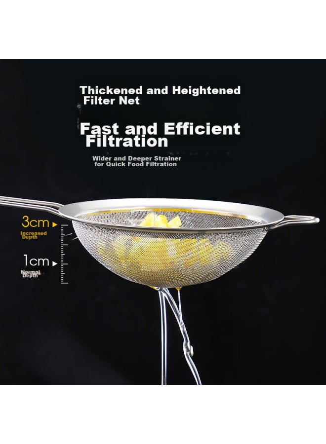 GRASEY Guangyi Stainless Steel Strainer, Fine Mesh For Soy Milk, Chinese Herbal Medicine, Juice, Flour Sieve, Two Pieces Gy7832  - Image 5