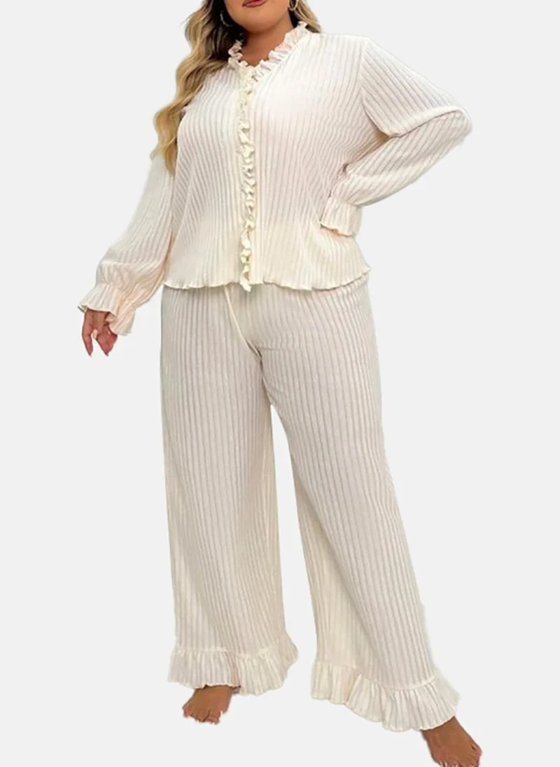 YUNIQEE Cream Solid Pyjamas & Top