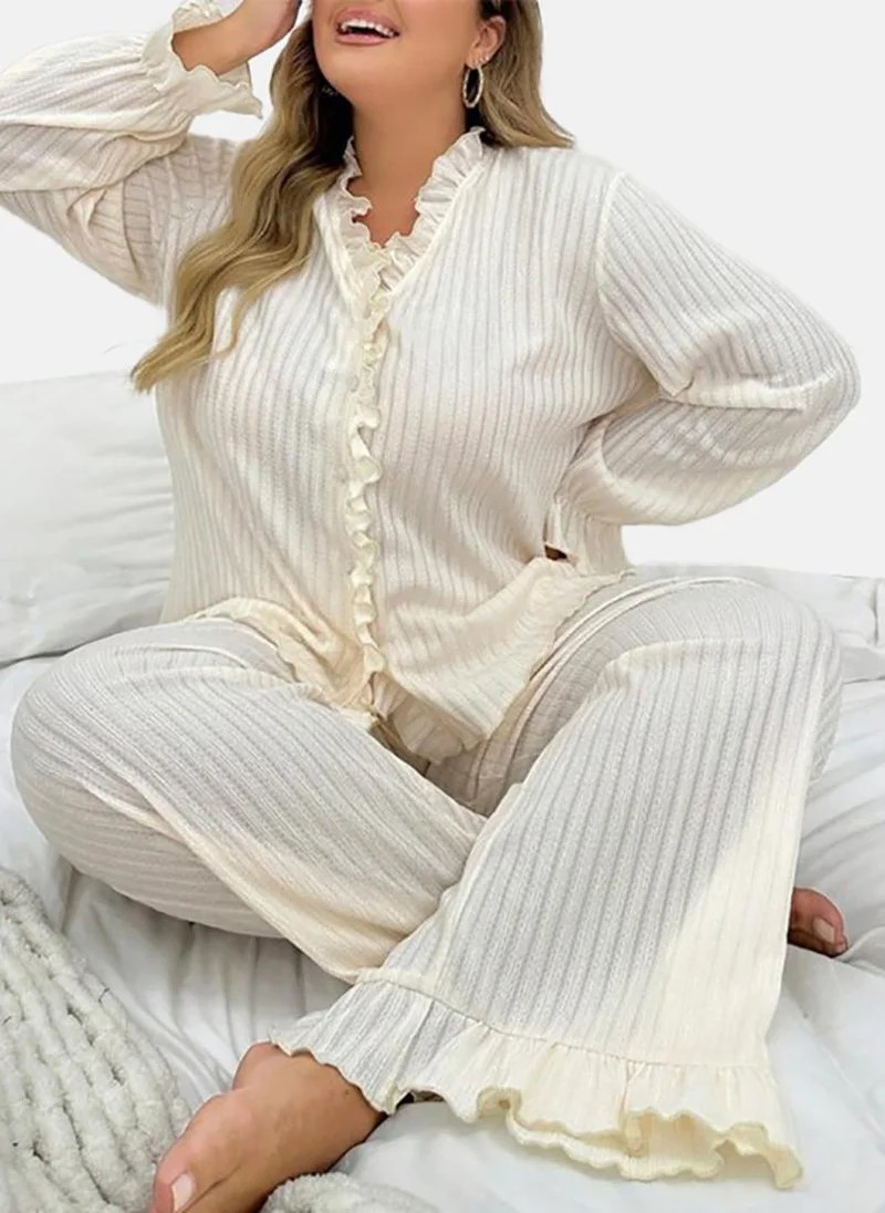 يونيكي Cream Solid Pyjamas & Top