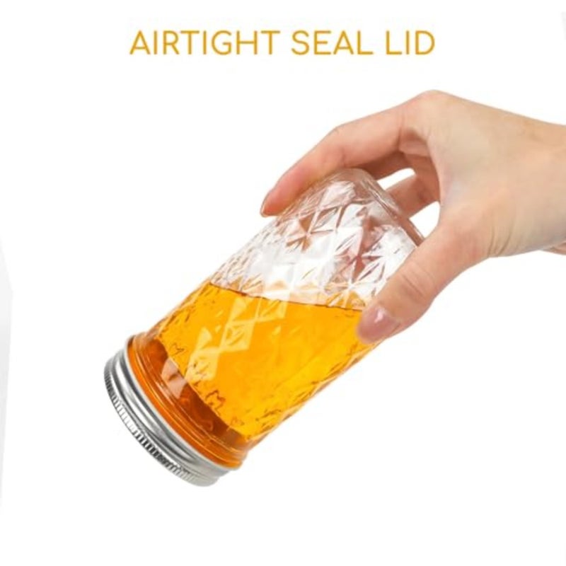6-Pack 12oz Wide Moth Mason Jars with Silver Metal Lids Versatile Glas Jars for Canning, honey, Jam, Jelly, Kitchen Storage, and DIY Wedding Favors Durable Containers for Home and Craft Use - Image 3