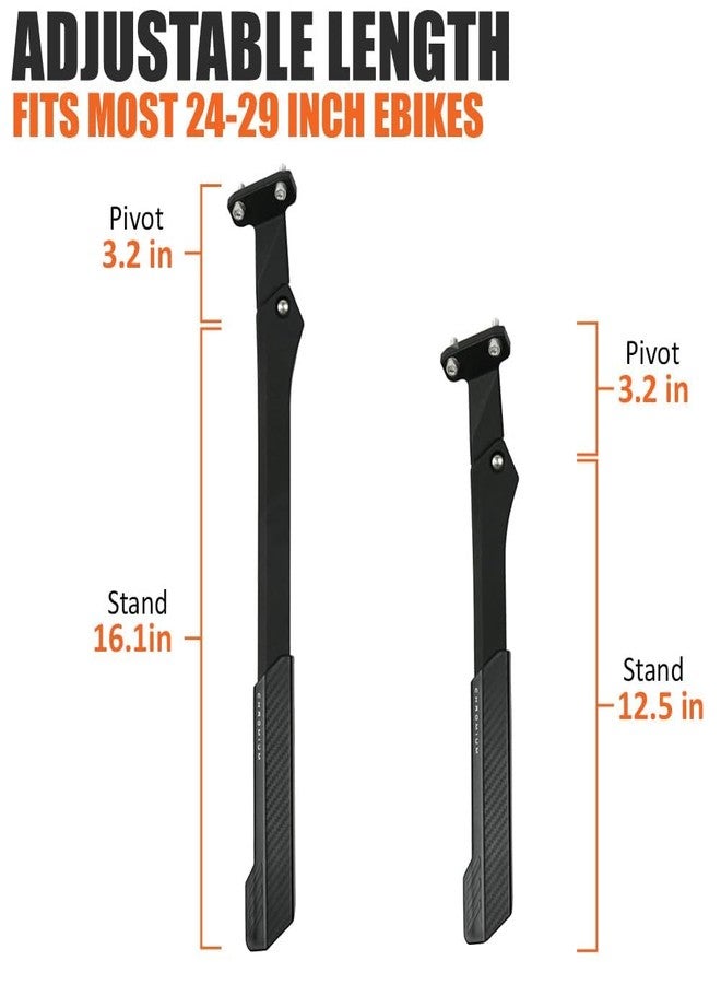 BV حامل دراجة BV - حامل دراجة جبلية للدراجات 24-29" - طول قابل للتعديل، قاعدة غير قابلة للانزلاق، مادة سبائك الألمنيوم - حامل دراجة سوداء - Image 2