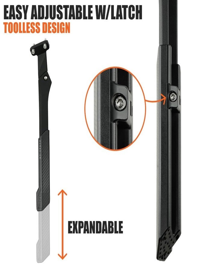 BV حامل دراجة BV - حامل دراجة جبلية للدراجات 24-29" - طول قابل للتعديل، قاعدة غير قابلة للانزلاق، مادة سبائك الألمنيوم - حامل دراجة سوداء - Image 3