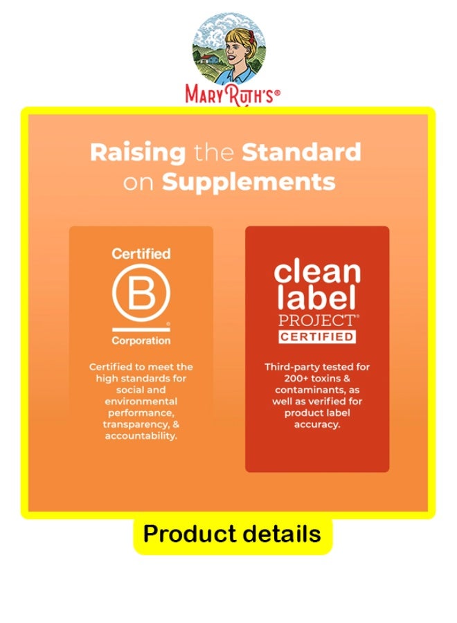 MaryRuth's Liquid Morning Multivitamin + Hair Growth , Peach Mango, 30 fl oz (887 ml) - Image 4