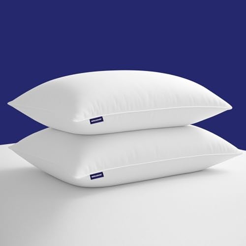 WELLGIVER Height Adjustable Microfiber Sleeping Pillows – Set of 2 | 16" x 24"| Soft, Supportive & Washable | Ideal for Back, Side & Stomach Sleepers | 3 Months Warranty | Plain White Cover - Image 1