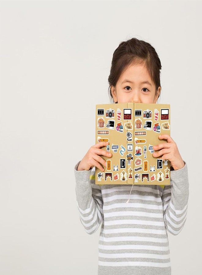 كوبا بلاي ملصقات حفلات ليلة الأفلام، هدايا حفلات، ديكورات، لوازم حفلات أعياد الميلاد بطابع سينمائي، هدايا، أكياس هدايا، ملصقات المحقق (24 ورقة) - Image 3