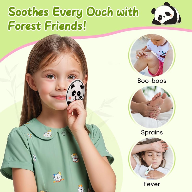 Comfytemp حزم ثلجية مريحة للأطفال من كومفيتمب لحالات الإصابة للأطفال الصغار حزمة جل ثلجية صغيرة للإصابات قابلة لإعادة الاستخدام كمادات ساخنة وباردة صغيرة لتخفيف الألم لآلام الأسنان ولدغات البعوض للأطفال في رياض الأطفال الإسعافات الأولية 6 قطع حيوانات برية - Image 2