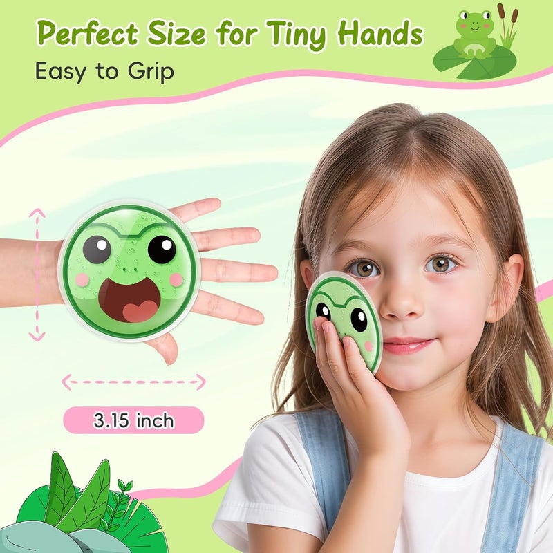 Comfytemp حزم ثلجية مريحة للأطفال من كومفيتمب لحالات الإصابة للأطفال الصغار حزمة جل ثلجية صغيرة للإصابات قابلة لإعادة الاستخدام كمادات ساخنة وباردة صغيرة لتخفيف الألم لآلام الأسنان ولدغات البعوض للأطفال في رياض الأطفال الإسعافات الأولية 6 قطع حيوانات برية - Image 3