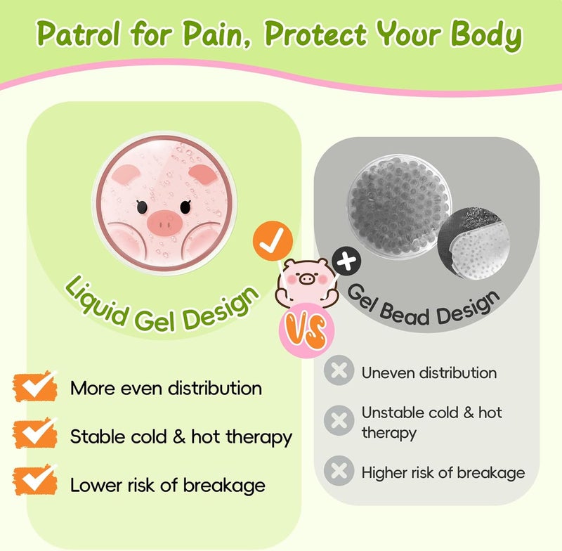 Comfytemp حزم ثلجية مريحة للأطفال من كومفيتمب لحالات الإصابة للأطفال الصغار حزمة جل ثلجية صغيرة للإصابات قابلة لإعادة الاستخدام كمادات ساخنة وباردة صغيرة لتخفيف الألم لآلام الأسنان ولدغات البعوض للأطفال في رياض الأطفال الإسعافات الأولية 6 قطع حيوانات برية - Image 4