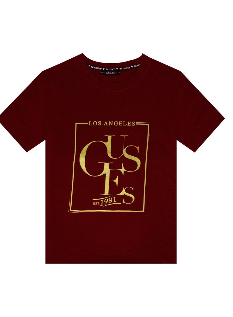 GUESS Guess Women Front Print Logo Red T-shirt  - Image 2