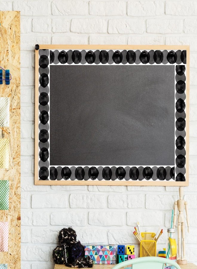 وولاين شريط لاصق لتزيين لوحات الإعلانات من والين، بطول 82 قدمًا، باللونين الأسود والأبيض، بنمط نقاط قوس قزح، مناسب للفصول الدراسية والمكاتب والحفلات. - Image 5