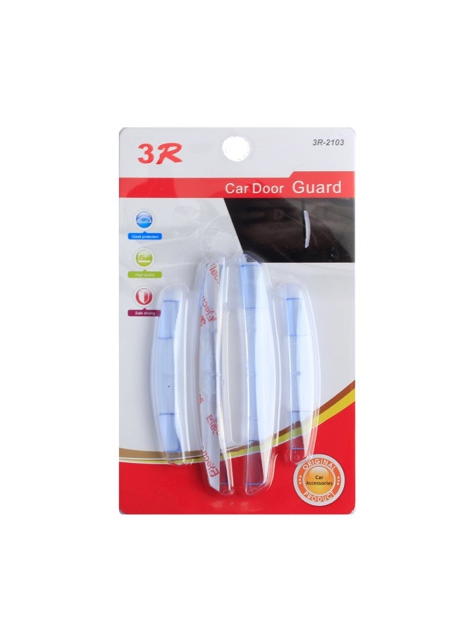 3R Car Door Guard 4PCS 3R-2103 Transparent Bumper Protector Strips – Universal EVA Soft Rubber Edge Guards for Car Doors, Scratch Protection, Easy Installation - Image 2