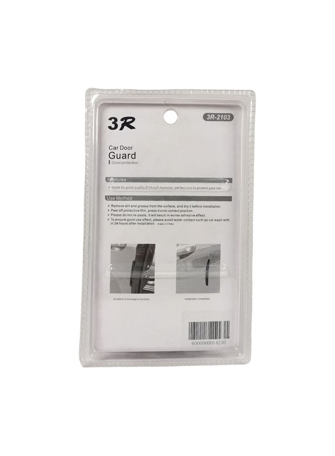 3R Car Door Guard 4PCS 3R-2103 Transparent Bumper Protector Strips – Universal EVA Soft Rubber Edge Guards for Car Doors, Scratch Protection, Easy Installation - Image 3