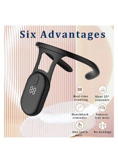 Excefore Intelligent Posture Corrector Trainer Motion Sensing Upper Back Shoulder Brace Clavicle Chest Back Support Hanging Back Posture Correction Strapless Vibrate Reminder Universal for Men and Women  - Image 5