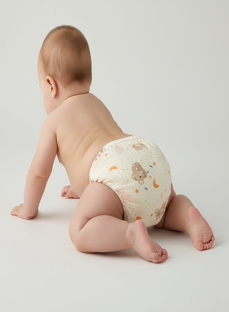 babyqlo Muslin Animal Moon Potty Training Pants Set of 3 - Image 3