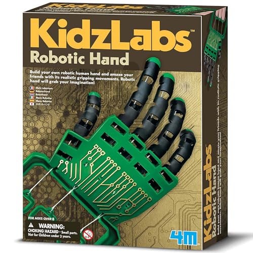 4M: KidzLabs: Robotic Hand - Build Your Own, Gripping Movements Toy Hand Kit, DIY Science Gadget Craft, Explore Animation Principles, STEM Set Kids 8+ - Image 1