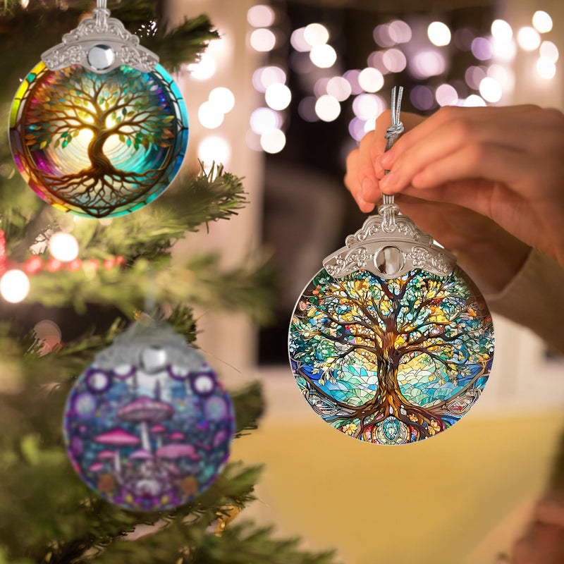 Jocidea Tree of Life Stained Glass Suncatcher  Jocidea Tree of Life Ornament  Tree of Life Christmas Ornament  Holidays Ornaments  Christmas Tree Ornament  Tree of Life Decor  Tree of Life Gifts - Image 5