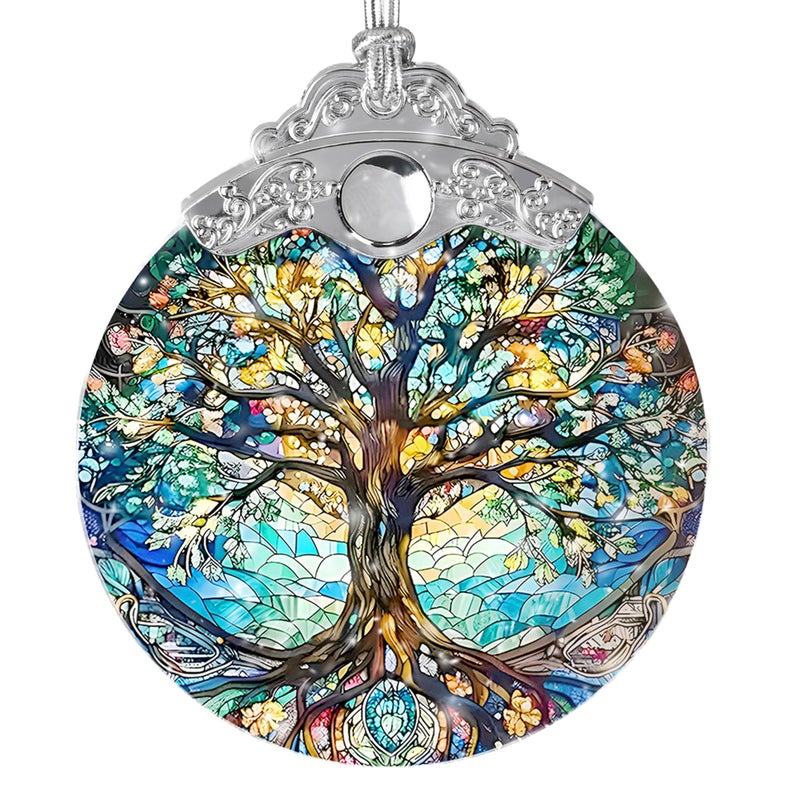 Jocidea Tree of Life Stained Glass Suncatcher  Jocidea Tree of Life Ornament  Tree of Life Christmas Ornament  Holidays Ornaments  Christmas Tree Ornament  Tree of Life Decor  Tree of Life Gifts - Image 1