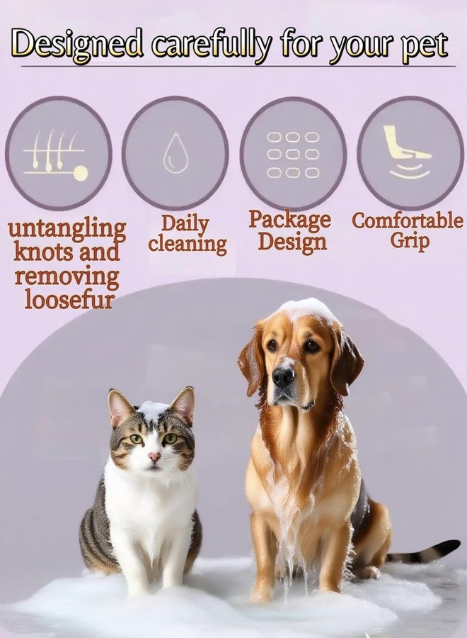 Kriopy Pet Grooming Tools Kit-9 Packs Dog Cat Grooming Kit Dog Cat Grooming Supplies Dog Cat Brush Set Dog Nail Clippers and Cat Trimming Tools for Short and Long Hair Dog Cat Grooming - Image 3