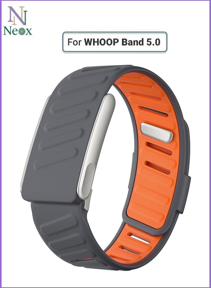 Neox Replacement Whoop 5.0 Watch Strap Compatible with Whoop Band 5.0 Silicone Whoop Wristband Ultra-Soft Waterproof and Sweatproof, Breathable Sport Adjustable Waterproof - Image 1
