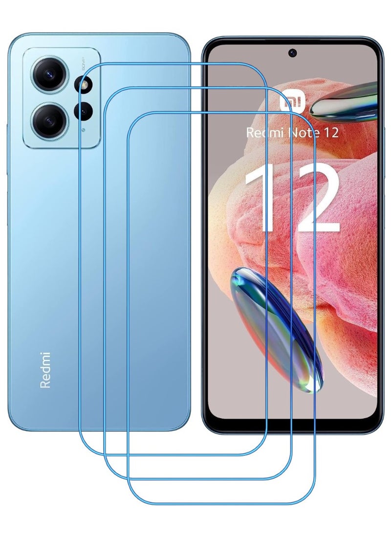 ACLIX 3 Pieces Antistatic ESD Dustproof Premium Quality High Definition Clear Tempered Glass Screen Protector Designed For Xiaomi Redmi Note 12 - Image 1