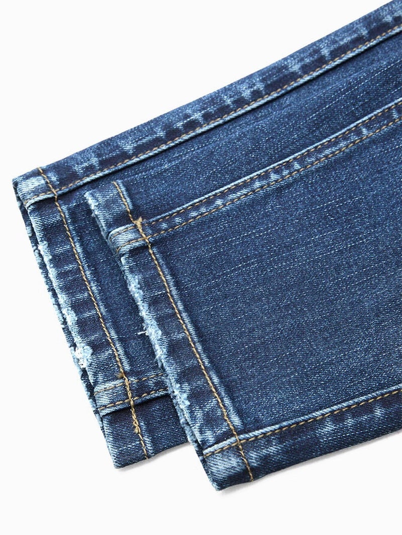 Flamingals Mid Waist Women's Skinny Jeans Butt Lifting Slim Fit Casual Wash Stretchy Skinny Leg Denim Pants with Pocket Mid Wash M - Image 5
