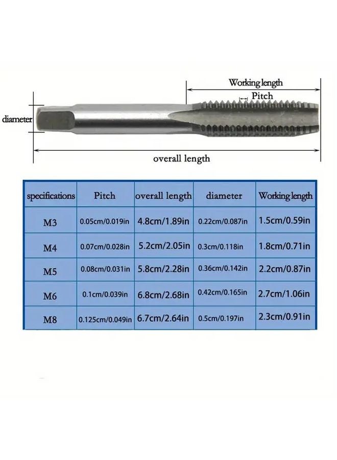 Tap Wrench Set T Type Hand Thread Tapping Tool M3 To M8 3mm To 6mm - Image 3