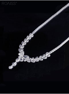 roaiss 2-Piece Set Women's Jewelry Shiny Diamond Bridal Jewelry Exquisite Craftsmanship Banquet Jewelry Set  - Image 3