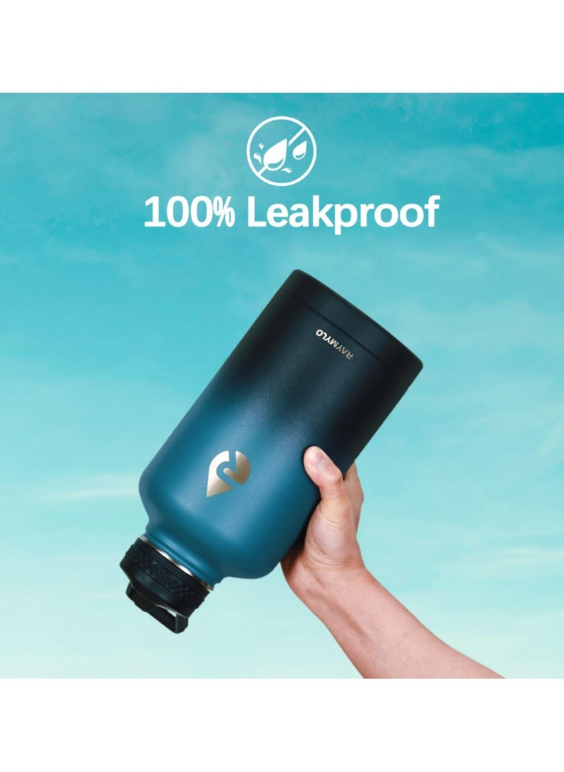 ريما - غطاء بقشّة لقارورة Hydro ذات الفم الواسع 32 40 64 أونصة، يتوافق مع معظم زجاجات المياه الرياضية، غير مصنوعة من مادة BPA وغير سامة ومانعة للتسرب - Image 1