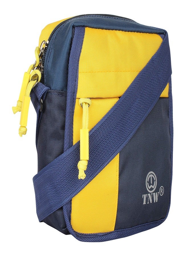 TnW Men's Casual Canvas Travel Sling Bag (Navy Blue) - Image 3