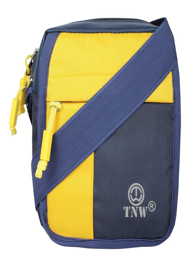 TnW Men's Casual Canvas Travel Sling Bag (Navy Blue) - Image 1