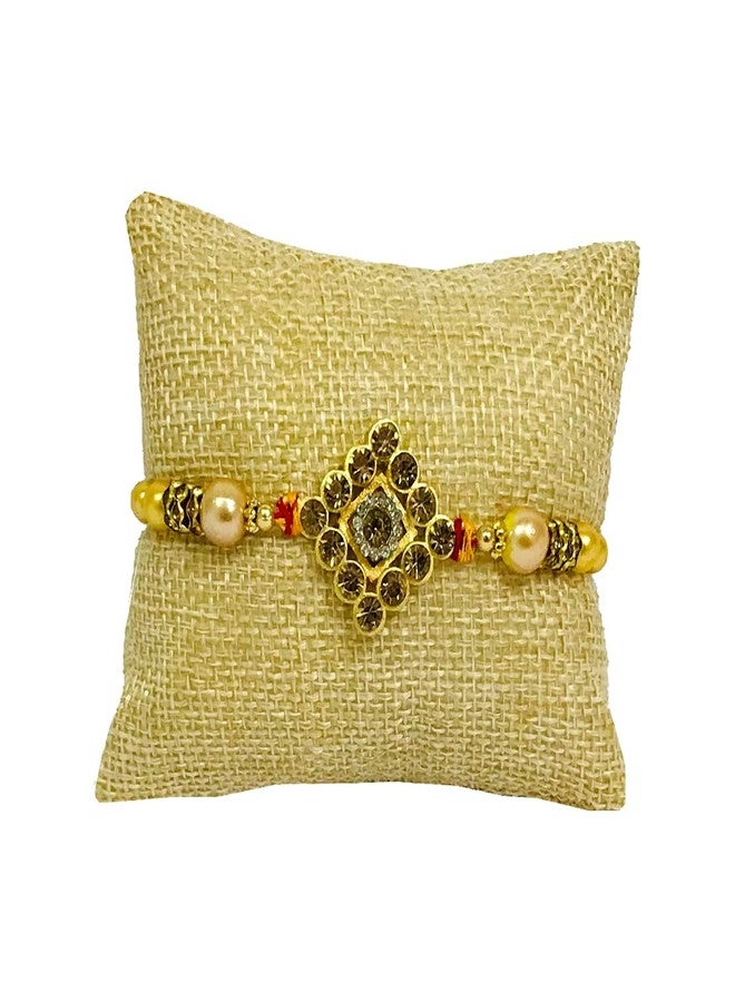 Evisha Pair Rakhi Roli Chawal Plate Rakhi For Brother And Bhabhi | Rakhi Combo-BR-9 Kada 28-T || rakhi || rakhi set || rakhi for brother || rakhi for brother and bhabhi || rakhi combo || bhaiya bhabhi rakhi || rakhi gifts - Image 2