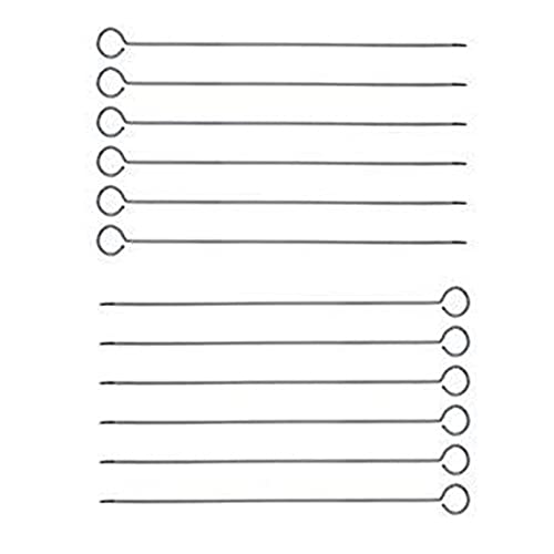Great Credentials 12-Inch Stainless Steel Kebab Skewers – Metal BBQ Sticks with Ring Handle, Set of 12 - Image 2