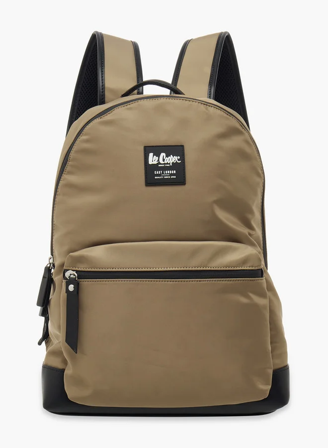 لي كوبر Solid School Backpack with Adjustable Straps and Zip Closure - 30x13x41 cm