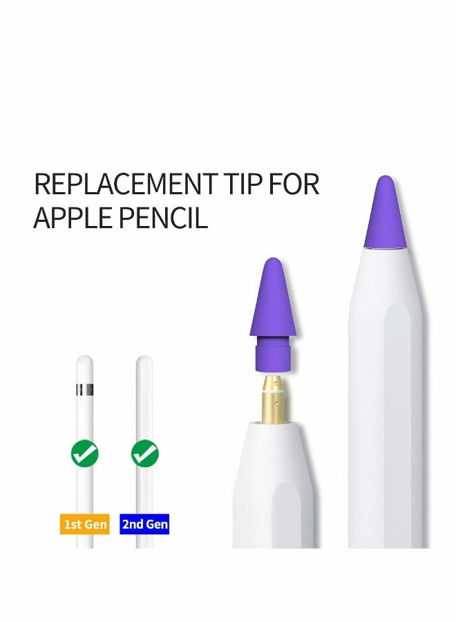 Replacement Tips for Apple Pencil - 5 Pack Colorful Nibs Compatible with 1st  2nd Generation Apple Pencil, Precision Stylus Tips for Drawing and Writing - Image 2