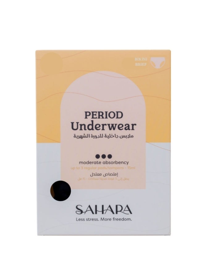 Period Underwear, Moderate Absorbency - Black L/14, China