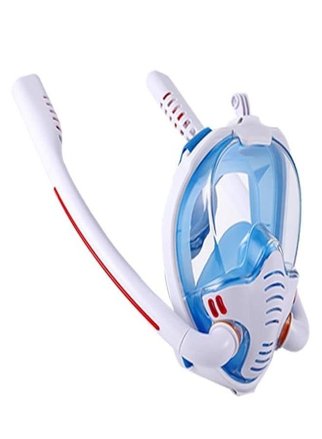 Olpad Snorkeling Double Tube Full Dry Diving Adults Swimng Diving Self Contained Underwater Breag Apparatus (Blue S/M) - Image 1