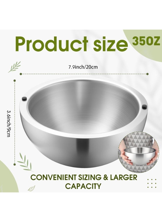 DEIN 2 x Stainless Steel Double-Layer Dip Chiller Bowls – Home Kitchen Cookware for Cold or Hot Food, Sushi, Dips, Ice Cream, Seafood, Storage, Perfect for Dinner Parties & Outdoor, Durable & Easy to Clean - Image 2