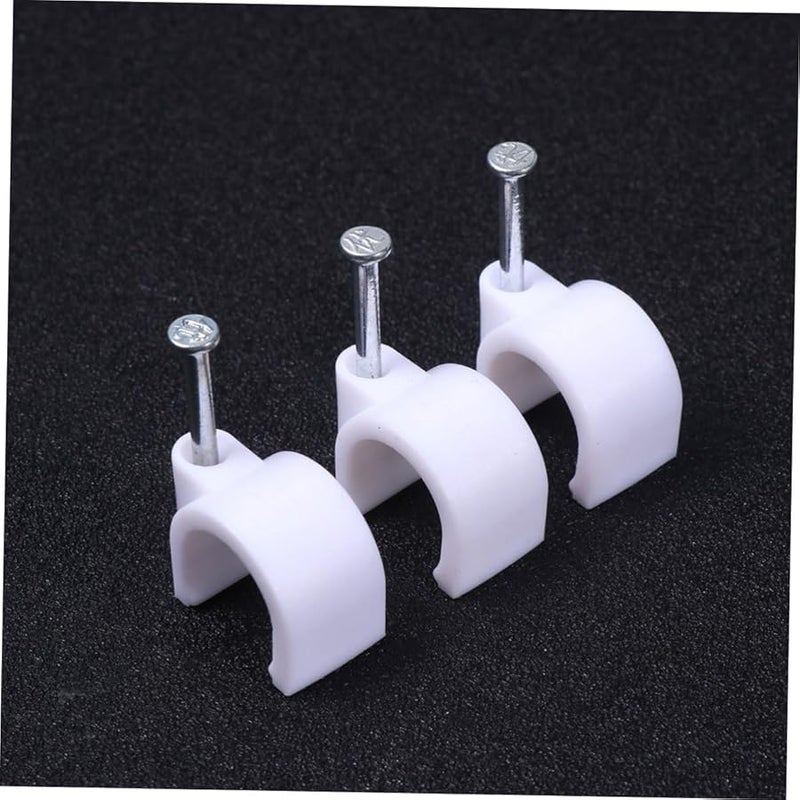 Tehaux 100 قطعة مشبك كابل أنبوب PVC مقاس 1.73 × 1.4 سم للتثبيت الآمن على الحائط وتثبيت الأسلاك. - Image 5