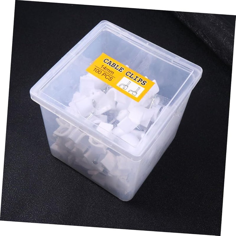 Tehaux 100 قطعة مشبك كابل أنبوب PVC مقاس 1.73 × 1.4 سم للتثبيت الآمن على الحائط وتثبيت الأسلاك. - Image 4