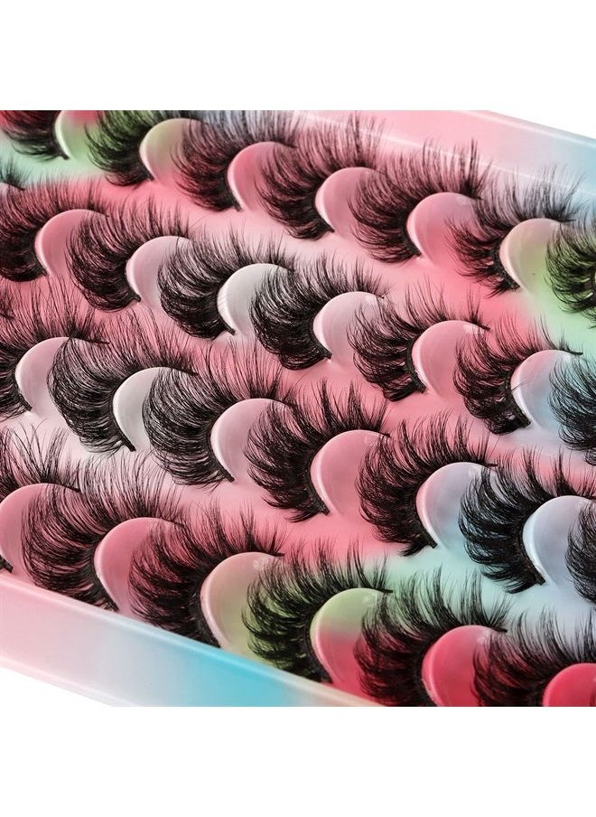 20 Pairs False Eyelashes Natural Fluffy Cat Eye Fake Eye Lashes 4 Styles Mixed Thick Wispy 5D Faux Mink Eyelashes Multipack - pzsku/Z7A90633A8E10DE61883CZ/45/_/1687676698/9446a116-0b1e-4183-9e5c-f0c14e8ac5e1