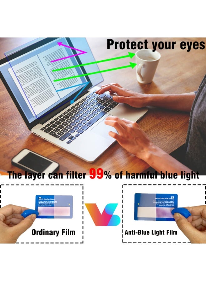 1Pack 15.6 inch Anti Blue Light Screen Protector, Eye Protection Anti Glare & Blue Light Blocking Screen Filter Compatible with 15" Laptops with 16:9 Aspect Ratio - Image 4