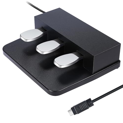 ATNEDCVH 3-Pedal for Digital Keyboard Piano,3 Pedal Unit Compatible for Yamaha DGX640,DGX650, DGX660,KBP500, KBP1000, KBP2000, KBP3000 Electric Piano - Image 1