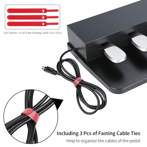 ATNEDCVH 3-Pedal for Digital Keyboard Piano,3 Pedal Unit Compatible for Yamaha DGX640,DGX650, DGX660,KBP500, KBP1000, KBP2000, KBP3000 Electric Piano - Image 5