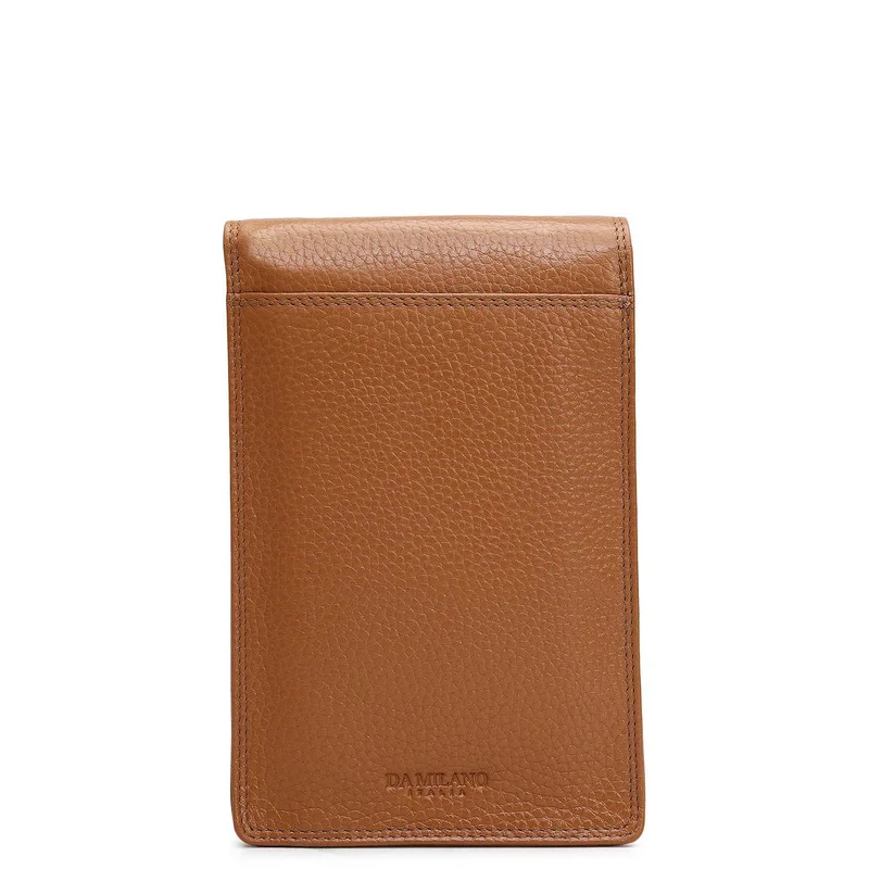 Da Milano Caramel Wax Leather Passport Case - Caramel  | Best Price UAE