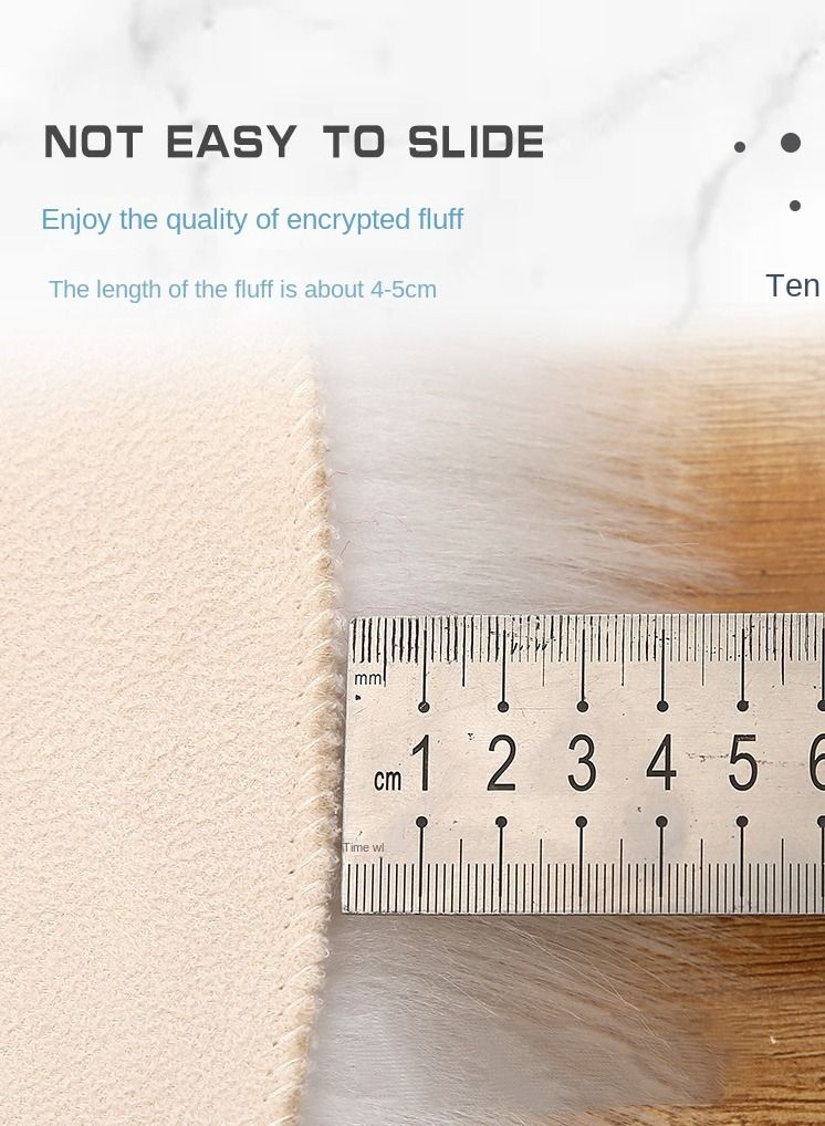 Bluejw 1-Piece Decorative Plush Carpet White 40x60cm - Image 4