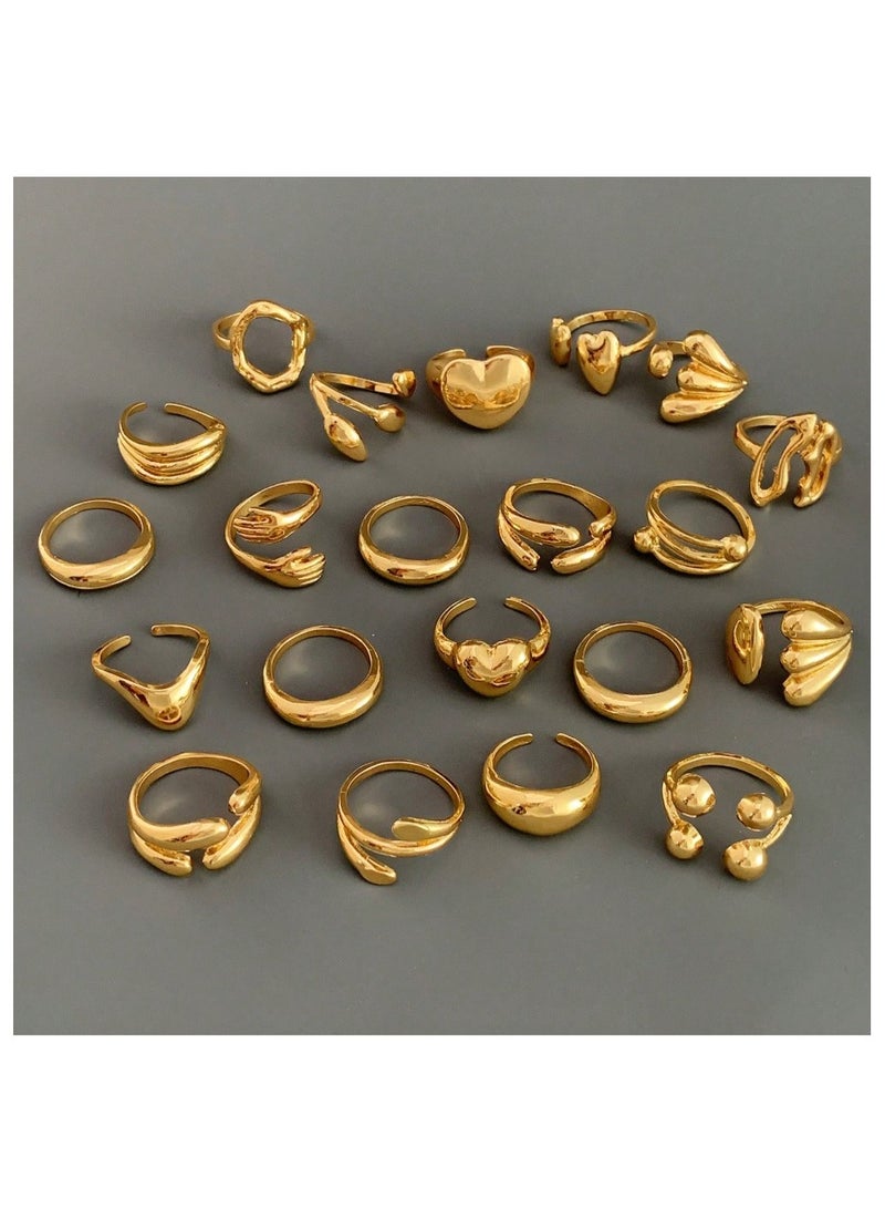 مجموعة خواتم معدنية مكونة من 10 قطع، مثالية للارتداء اليومي للنساء أو المناسبات الخاصة - Image 3