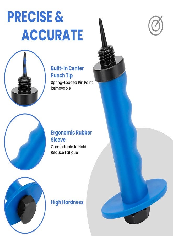 GDLIN Hollow Punch Set with Pin Point Punch Shaft, Hollow Punch Kit for Gasket, Rubber Hollow Hole Punch Set, Leather Punches Tools, Hole Cutter Set 3/16 to 1-3/8in - Image 3