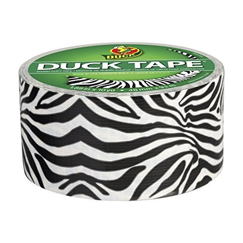 Duck Brand 280110 Printed Duct Tape, Zig-Zag Zebra, 1.88 Inches x 10 Yards, Single Roll - Image 2